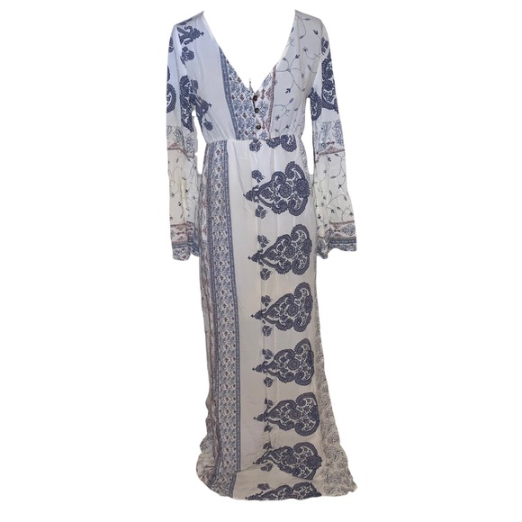 O’NEILL Kansas Summer Maxi Sun Dress Side Leg Slit - Picture 2 of 16